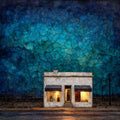 Falcon Lake international reservoir — ceramic art tile