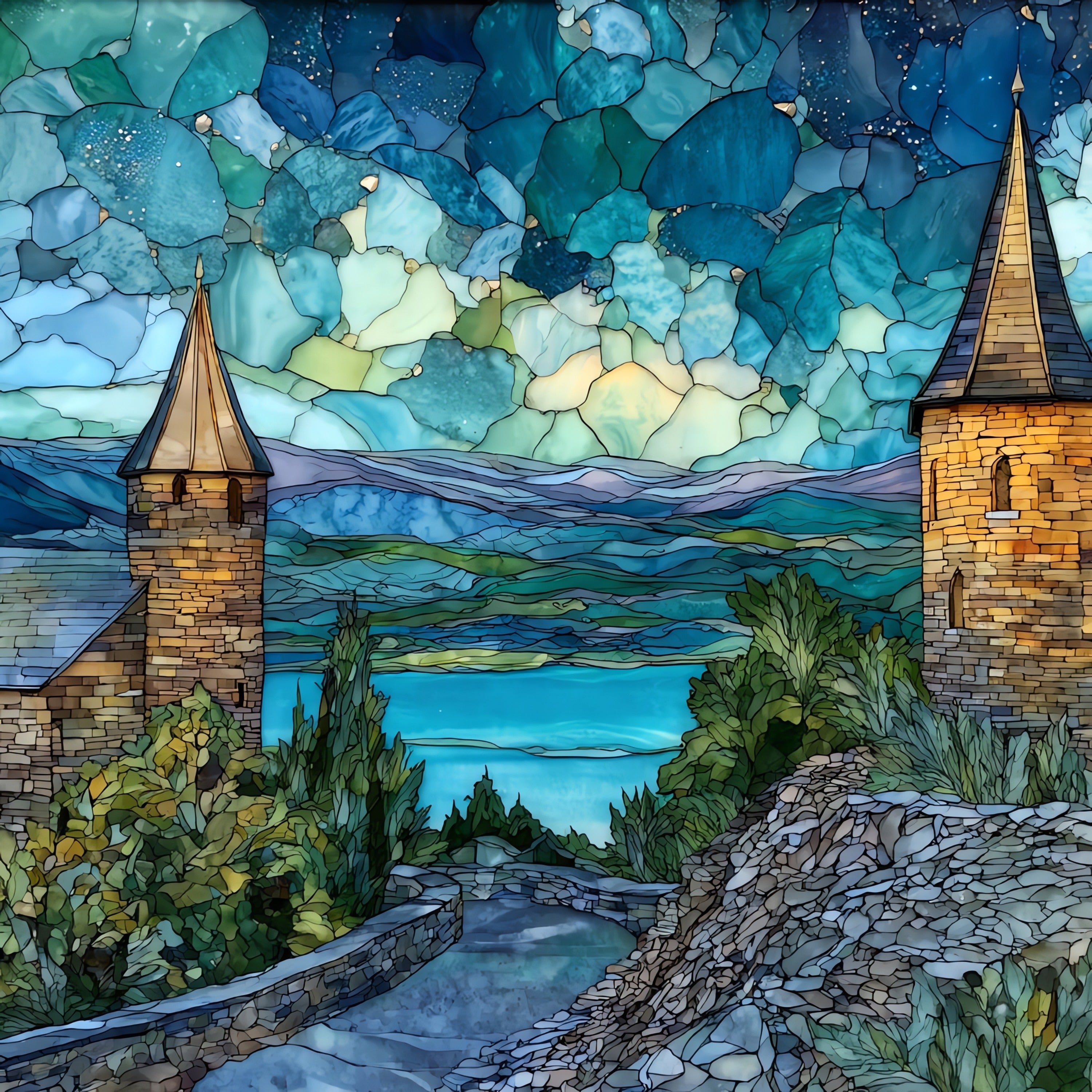 Fort Ticonderoga — ceramic art tile