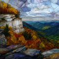 White Rocks — ceramic art tile