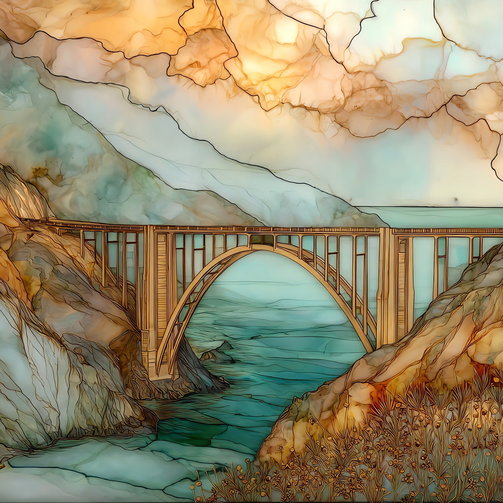 Bixby Creek Bridge — ceramic art tile
