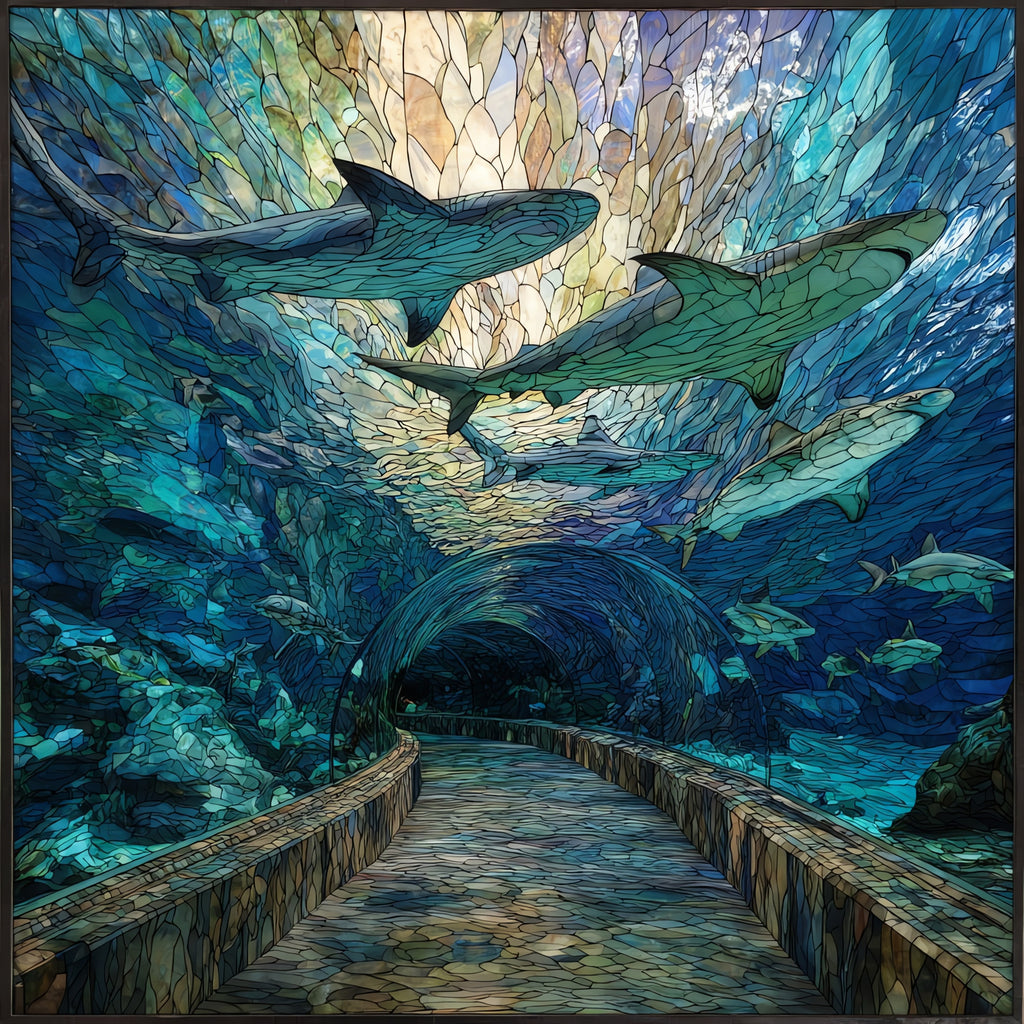 the Adventure Aquarium in — ceramic art tile