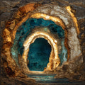 Jewel Cave entrance in — ceramic art tile