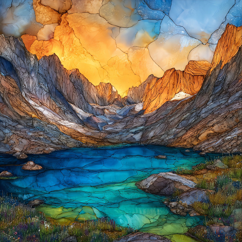 Rae Lakes — ceramic art tile