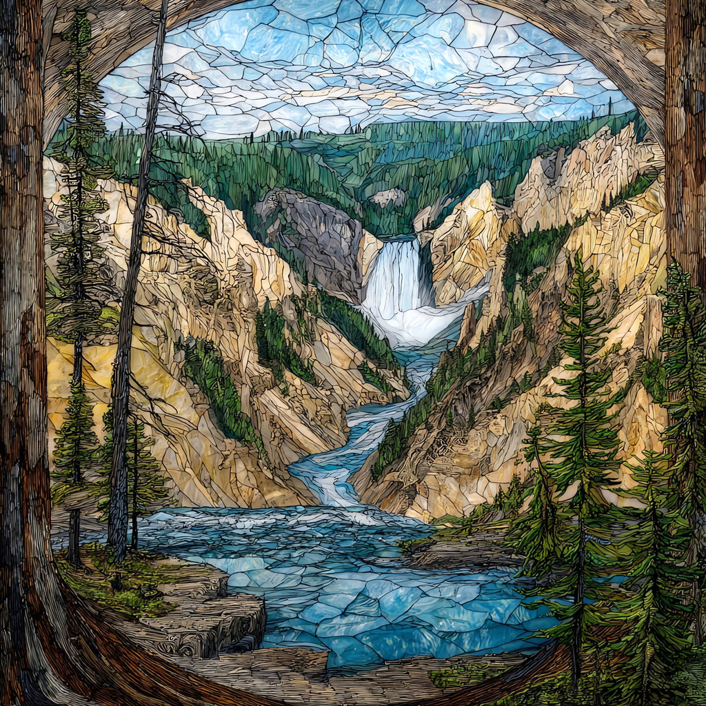 Mystic Falls — ceramic art tile