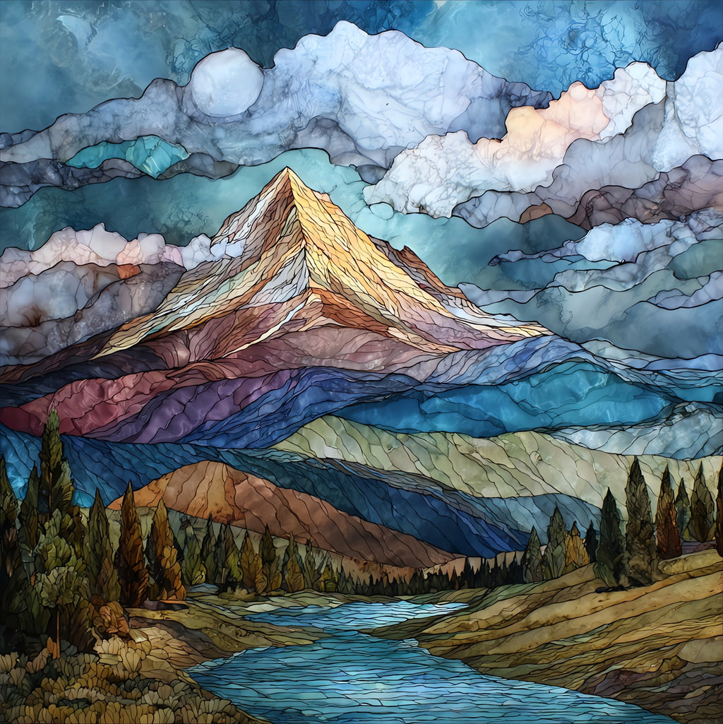 Mount Hayes — ceramic art tile