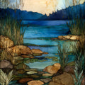 Lake Itasca headwaters source — ceramic art tile