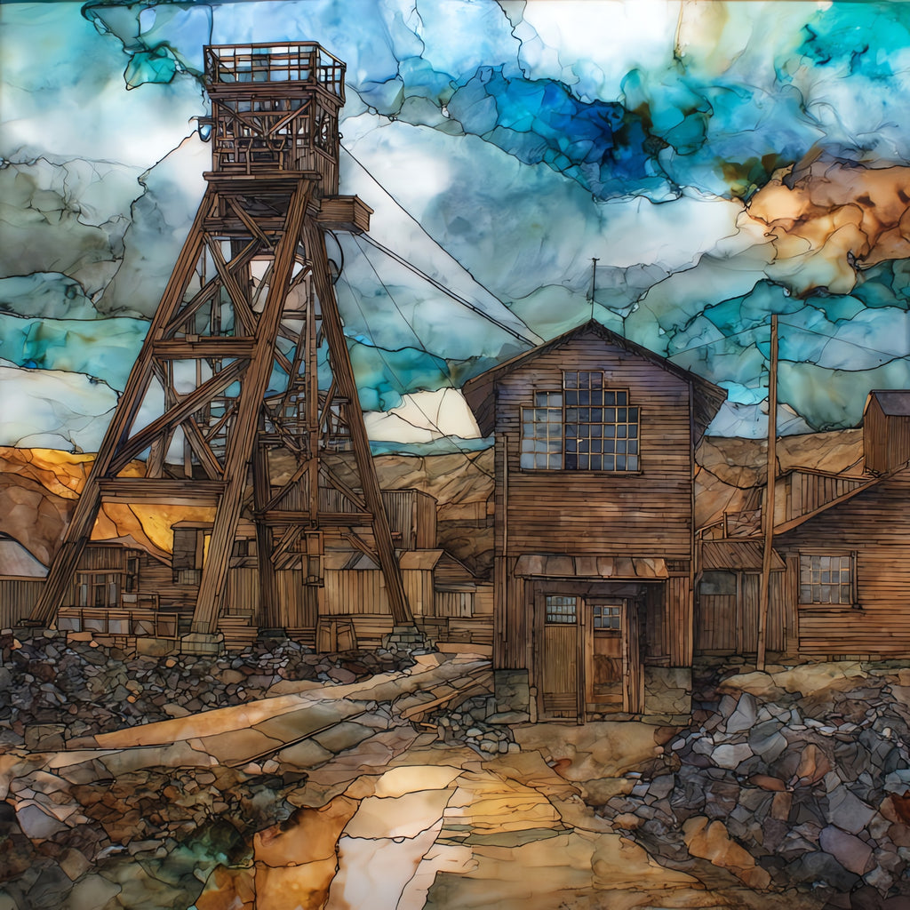 the Chollar Mine surface works in — ceramic art tile