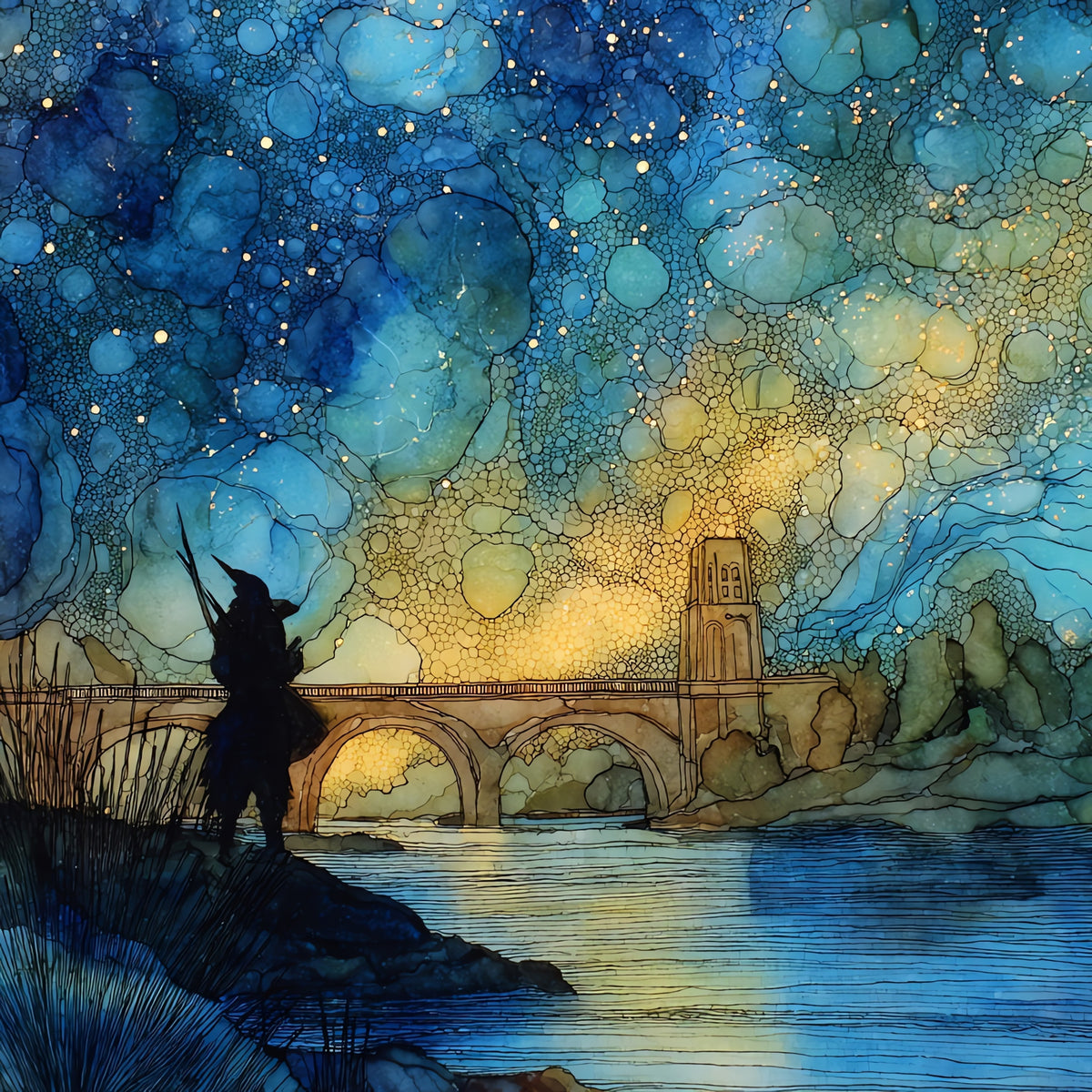 the Keeper of the Plains — ceramic art tile