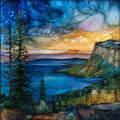 Sugarloaf Mountain overlooking Lake — ceramic art tile