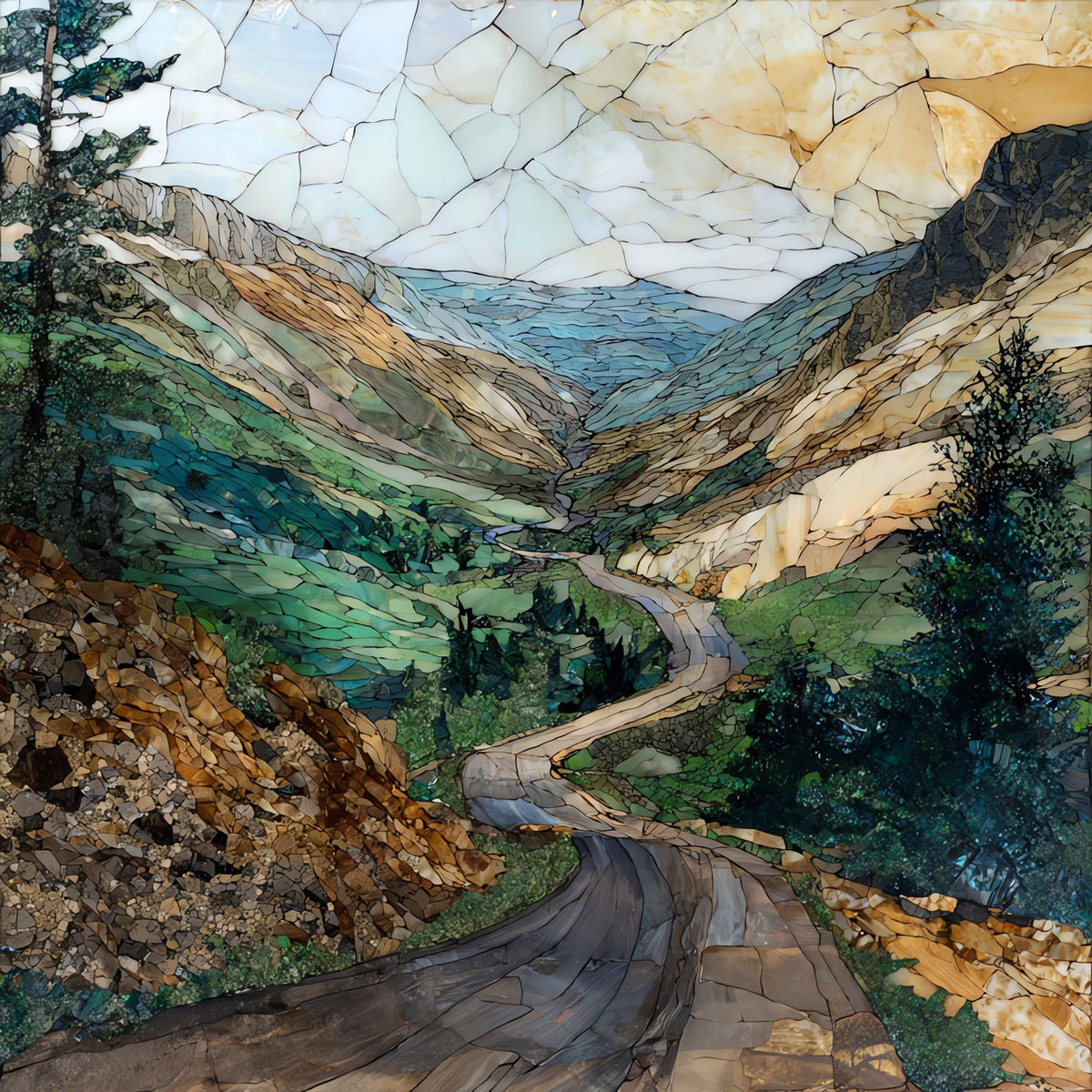 the Quad Creek switchbacks on the — ceramic art tile