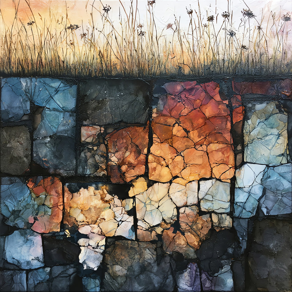 the Burning Coal Vein — ceramic art tile
