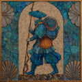 Camino Frances Pilgrim Staff Scallop Shell — ceramic art tile