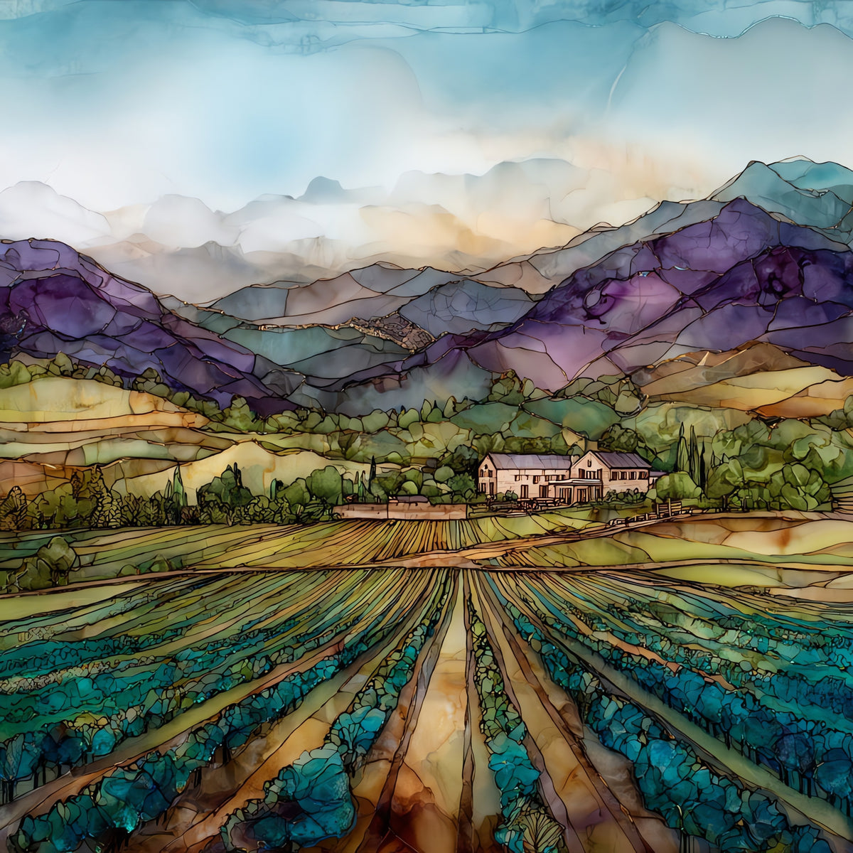 Veritas Vineyards — ceramic art tile