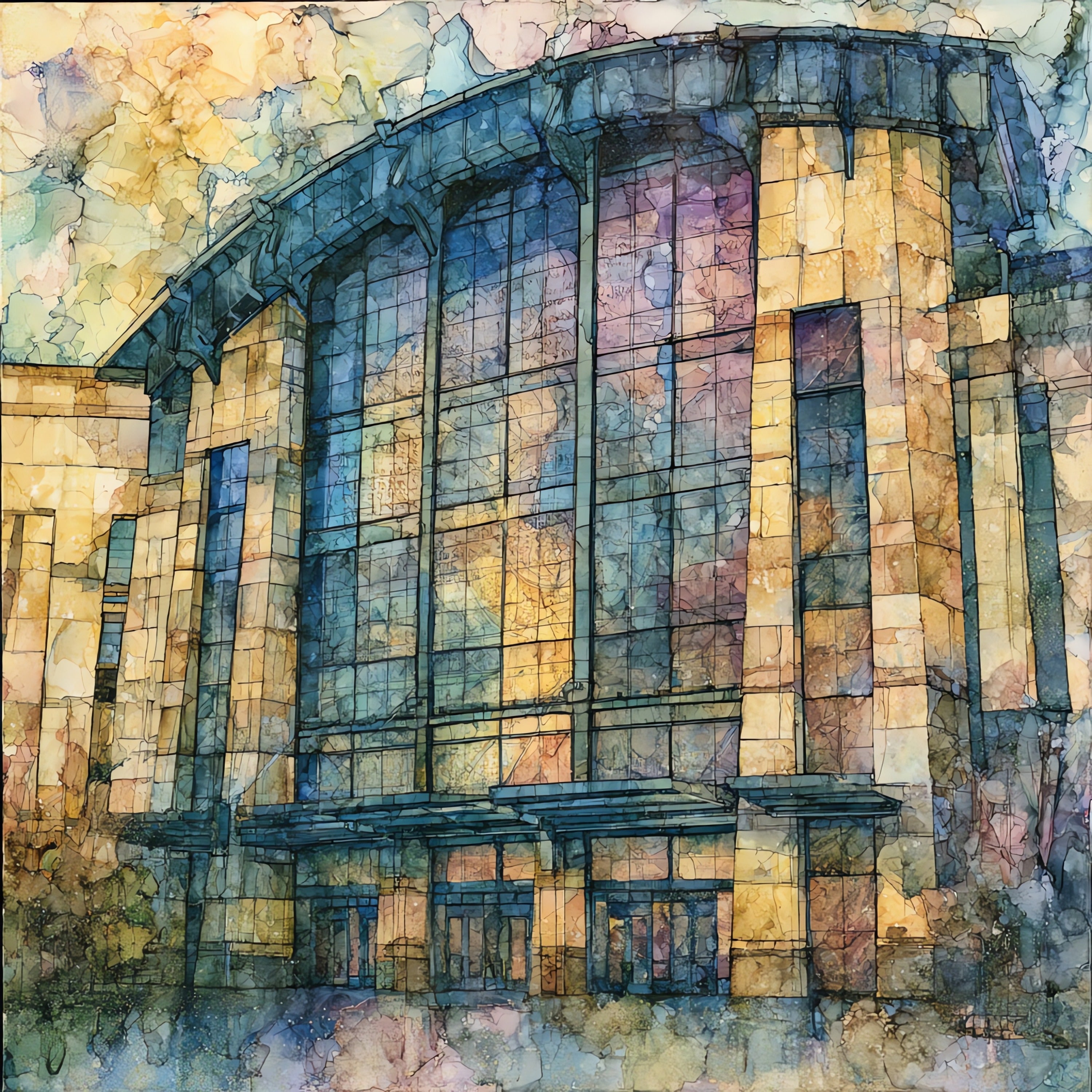 Bankers Life Fieldhouse facade — ceramic art tile