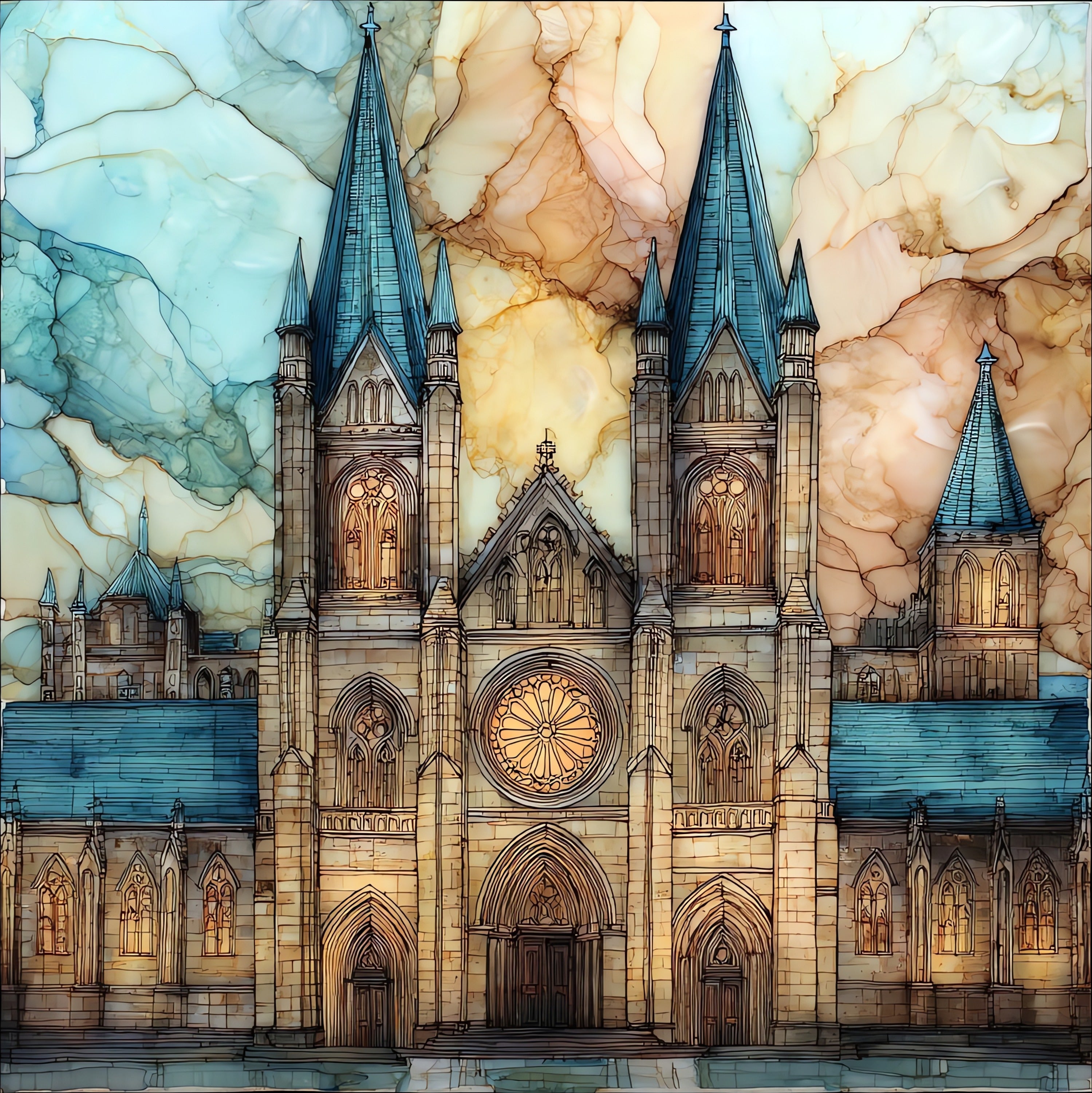 the Cathedral of the Plains in — ceramic art tile