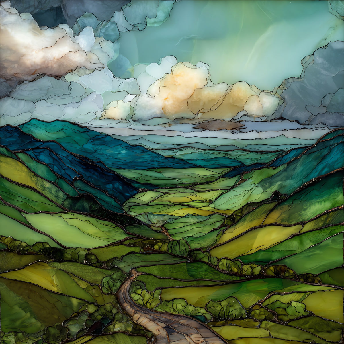 Appalachian Gap crossing the — ceramic art tile