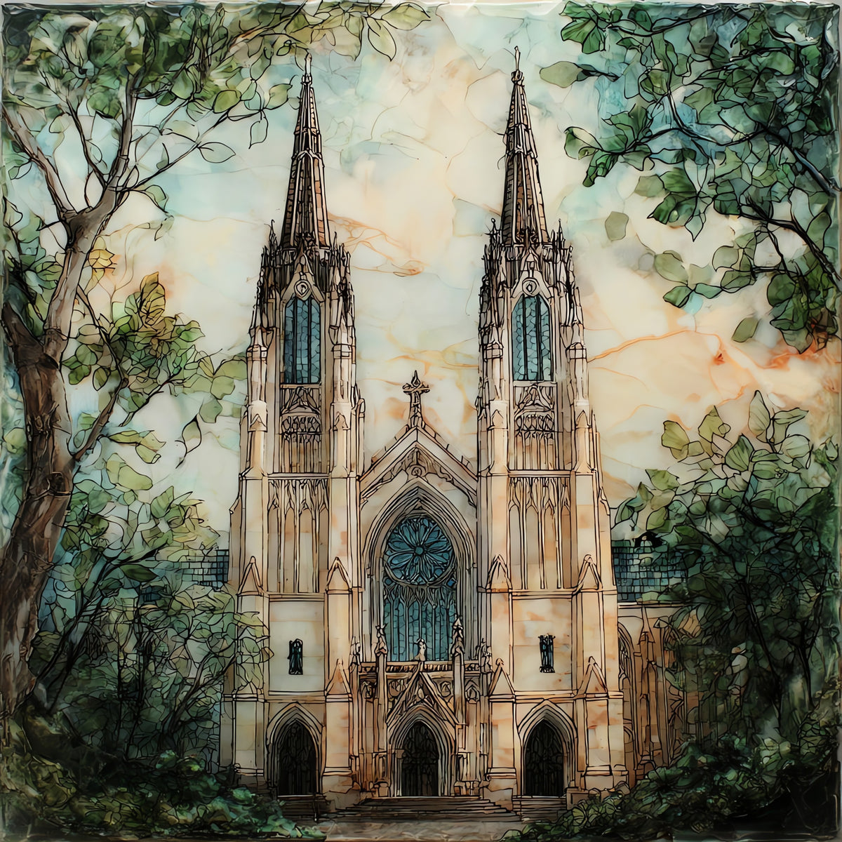 the Princeton University Chapel — ceramic art tile