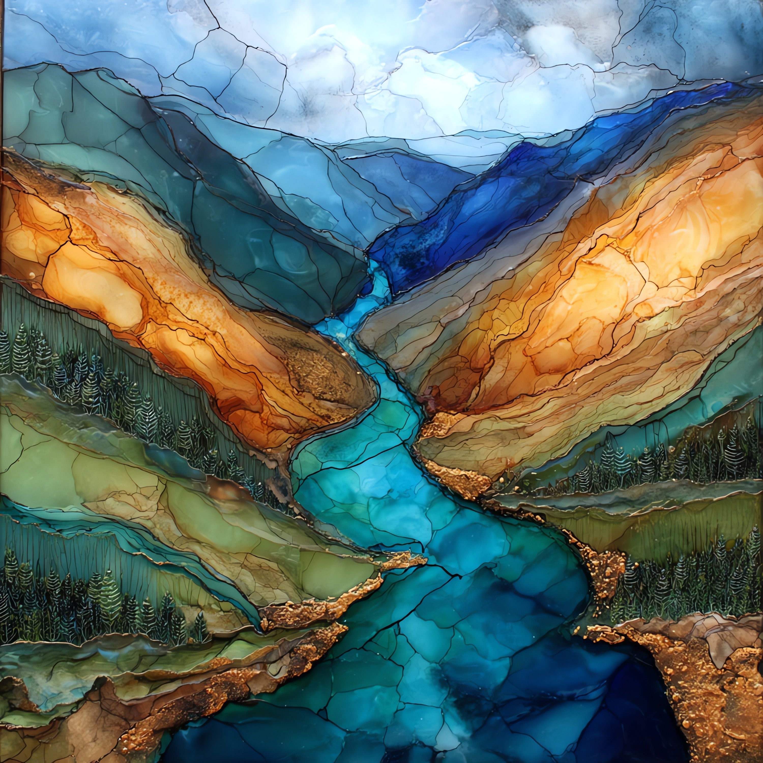 Tempi Valley — ceramic art tile