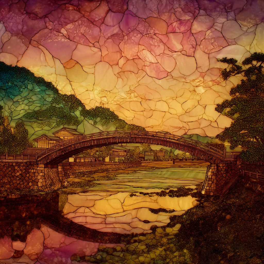 Arashiyama Togetsukyo Bridge — ceramic art tile