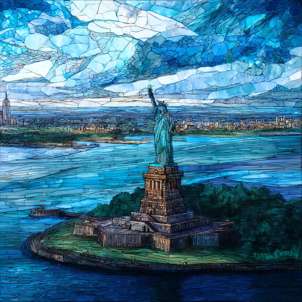 the Statue of Liberty on Liberty — ceramic art tile