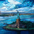 the Statue of Liberty on Liberty — ceramic art tile
