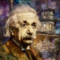 the Albert Einstein House — ceramic art tile