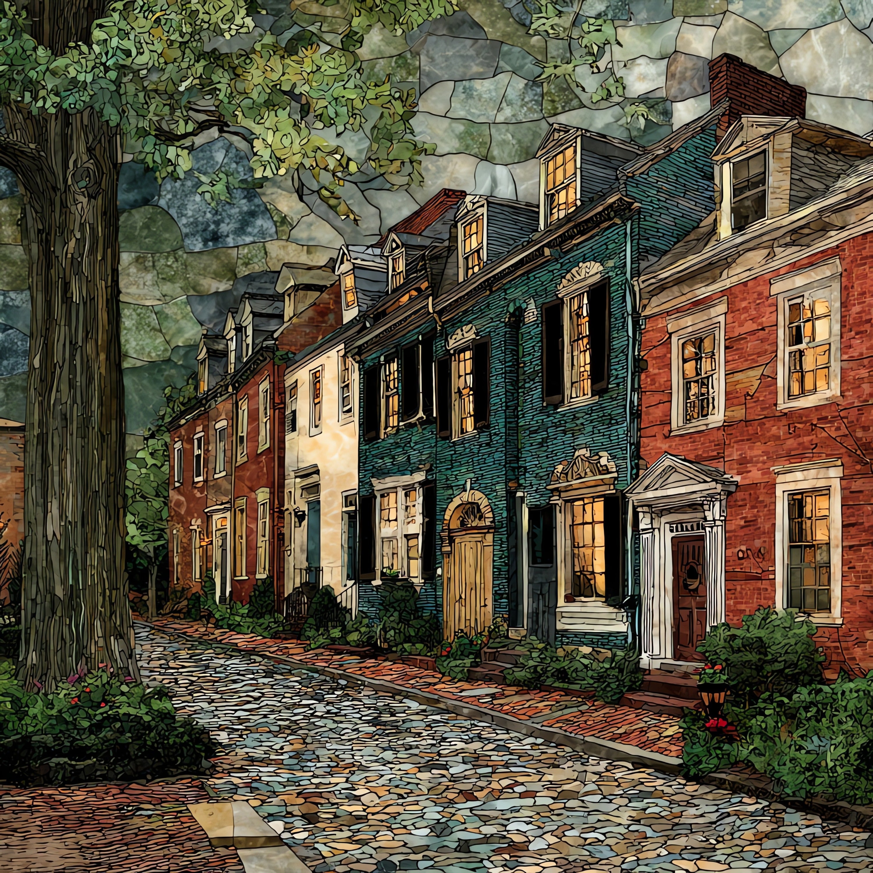 the Benefit Street historic — ceramic art tile
