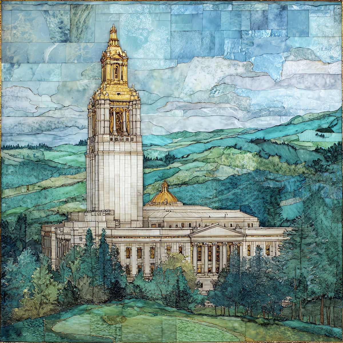 the Oregon State Capitol — ceramic art tile