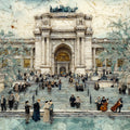 the Metropolitan Museum of Art steps — ceramic art tile