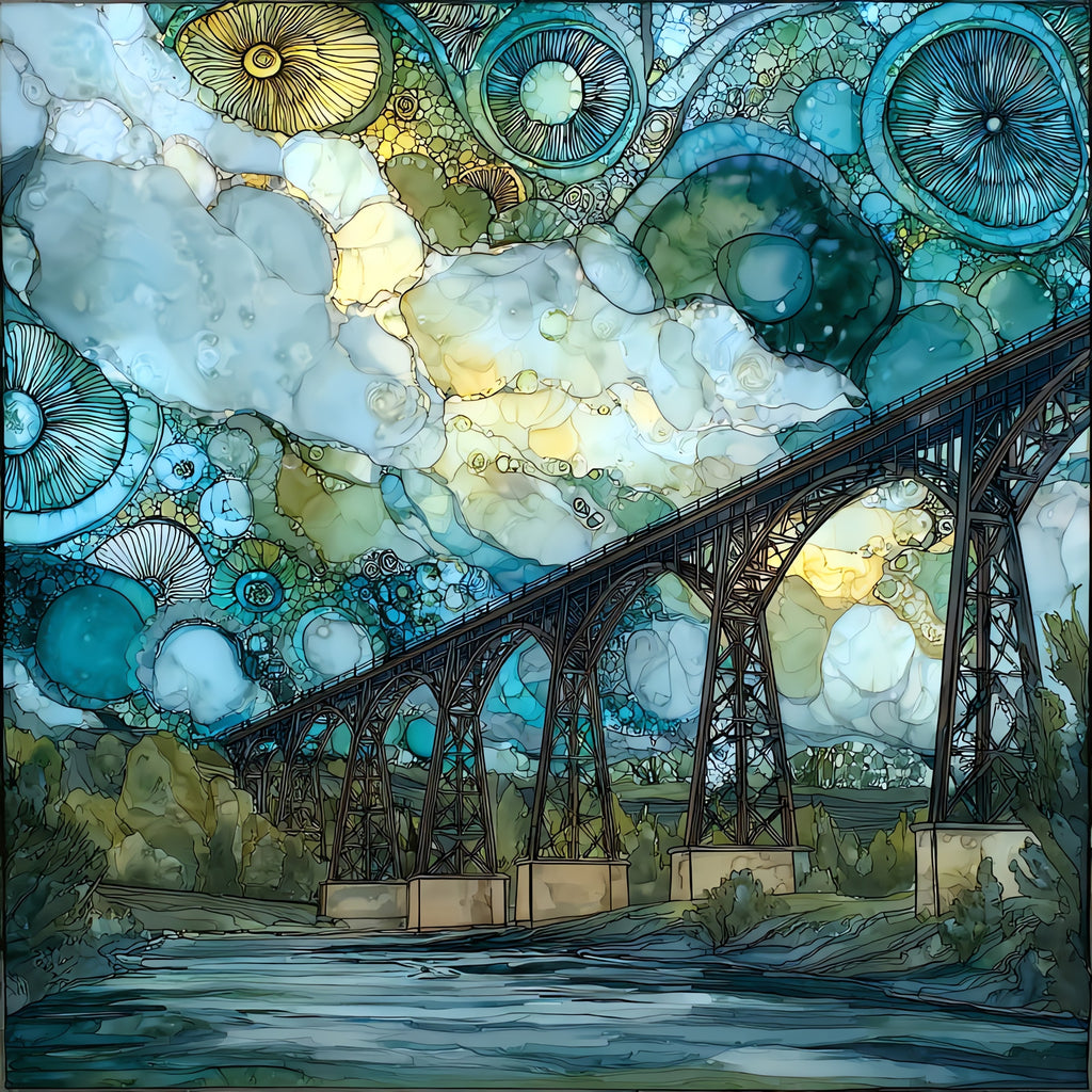 the High Trestle Bridge — ceramic art tile