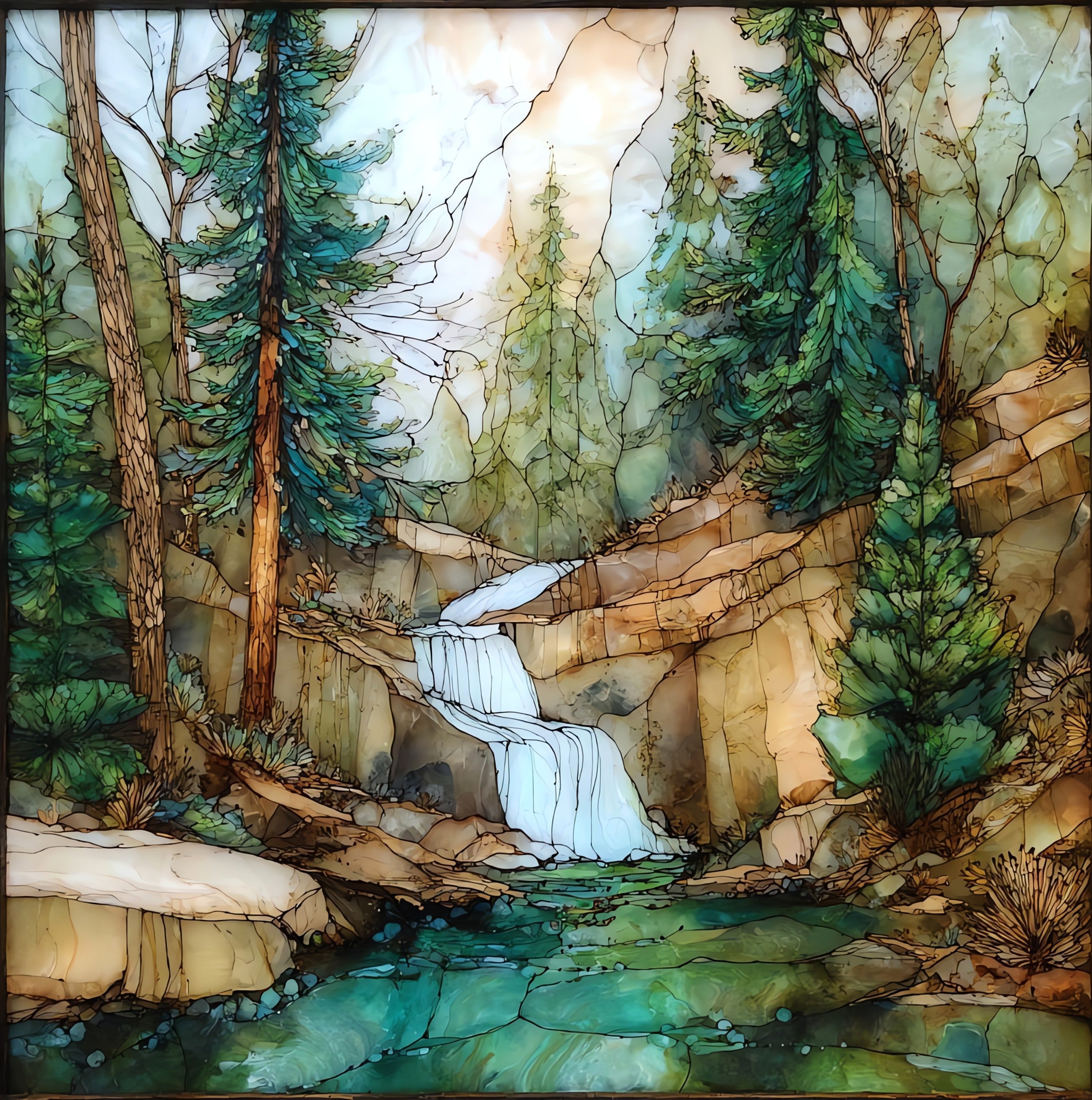 Kent Falls State Park — ceramic art tile