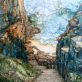 a hidden pristine beach — ceramic art tile