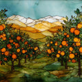 San Joaquin Citrus Groves — ceramic art tile
