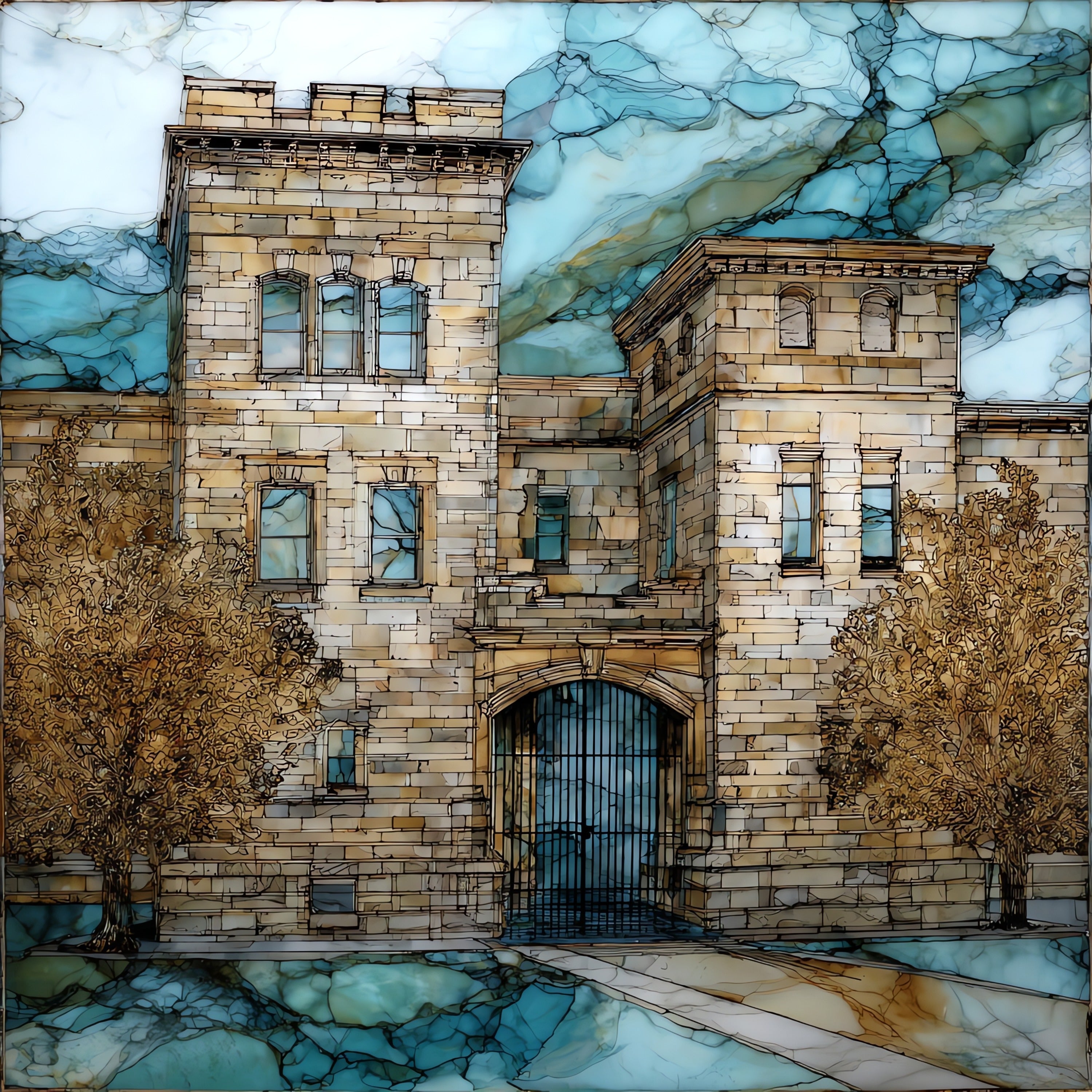 the Wyoming Territorial Prison — ceramic art tile