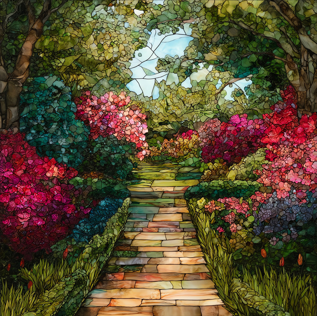 Natchez gardens — ceramic art tile