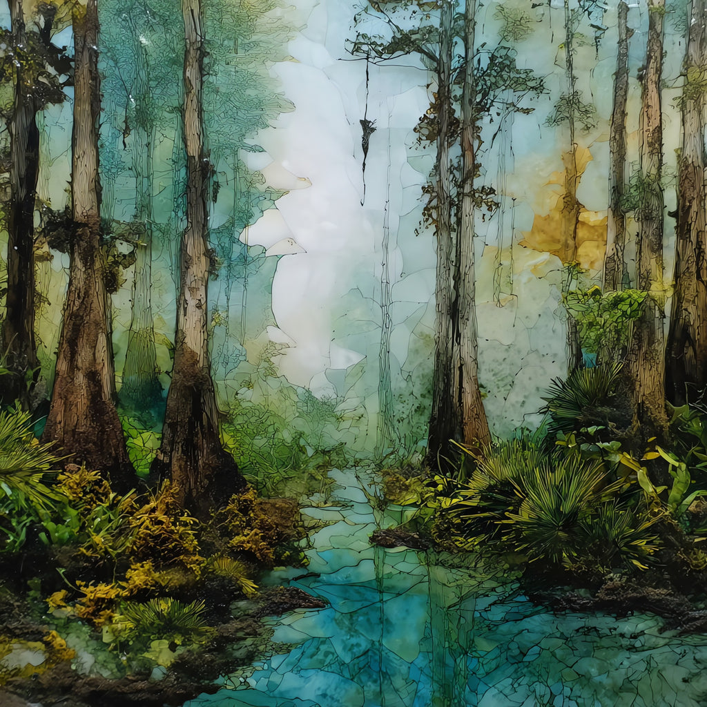 Kirby Storter Big Cypress boardwalk — ceramic art tile