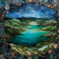 Pactola Reservoir — ceramic art tile