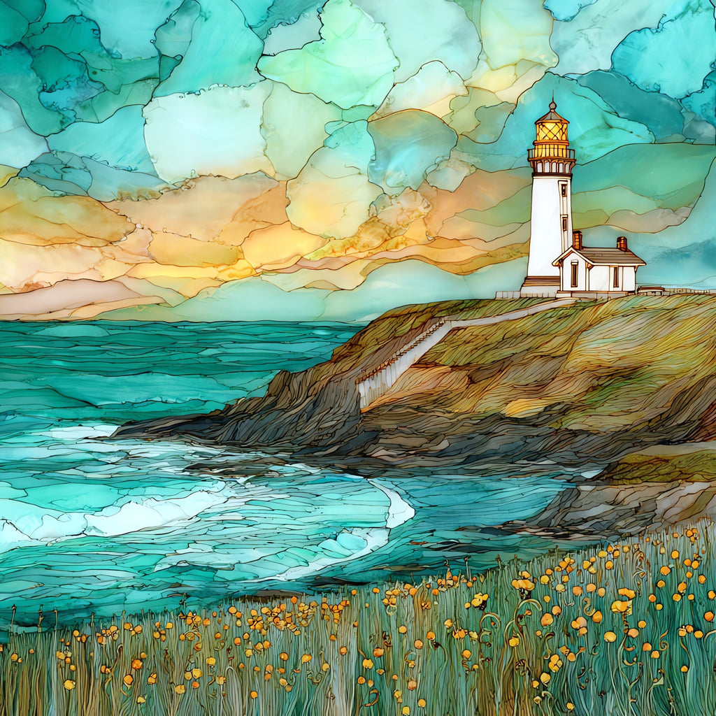 Point Cabrillo Light — ceramic art tile