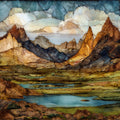 the Beartooth top-of-the-world plateau — ceramic art tile