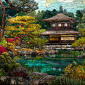 Ginkakuji Silver Pavilion Garden — ceramic art tile