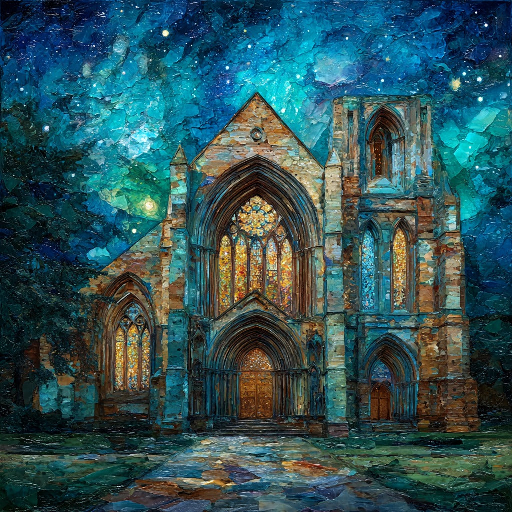 Oviedo Cathedral pre-Romanesque — ceramic art tile