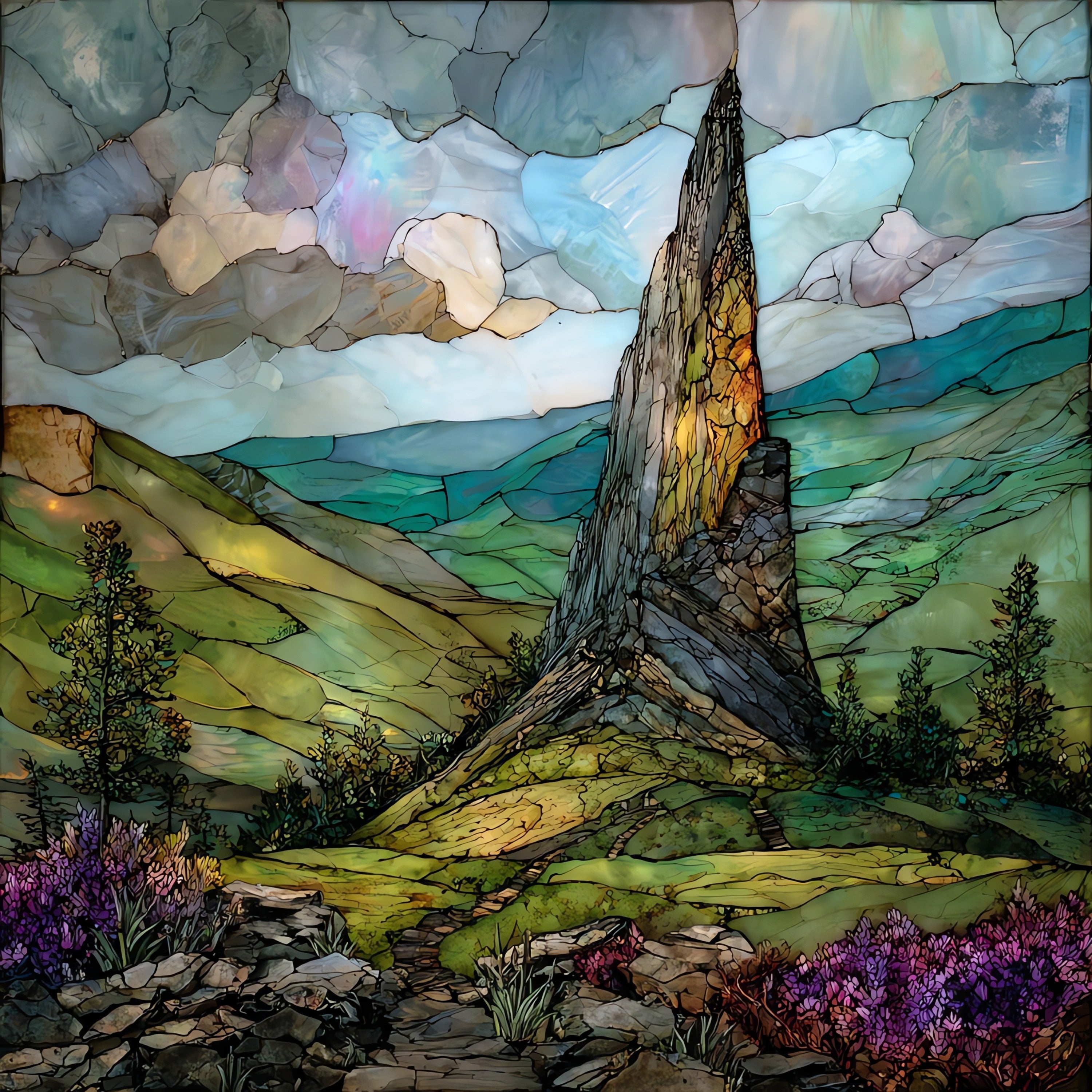 Dragons Tooth near Catawba Virginia — ceramic art tile