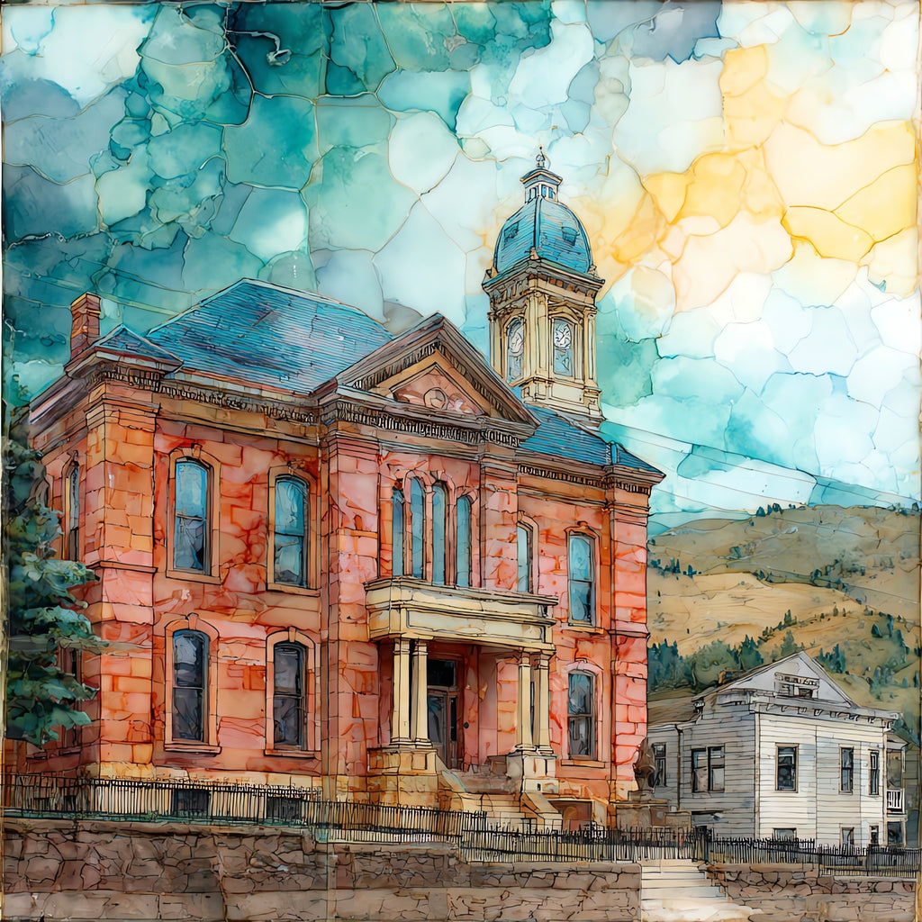 the Storey County Courthouse — ceramic art tile