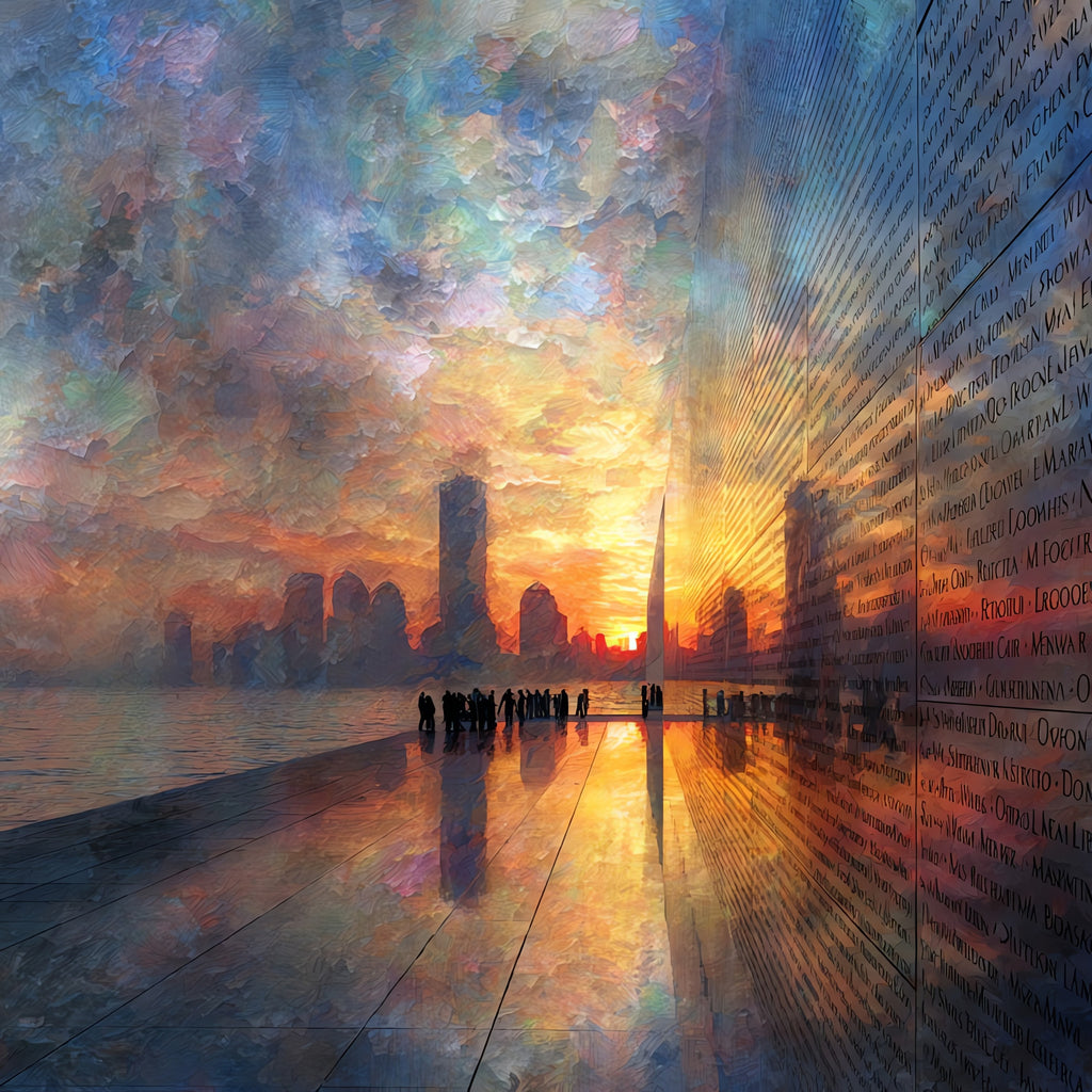 the Empty Sky 9/11 Memorial — ceramic art tile