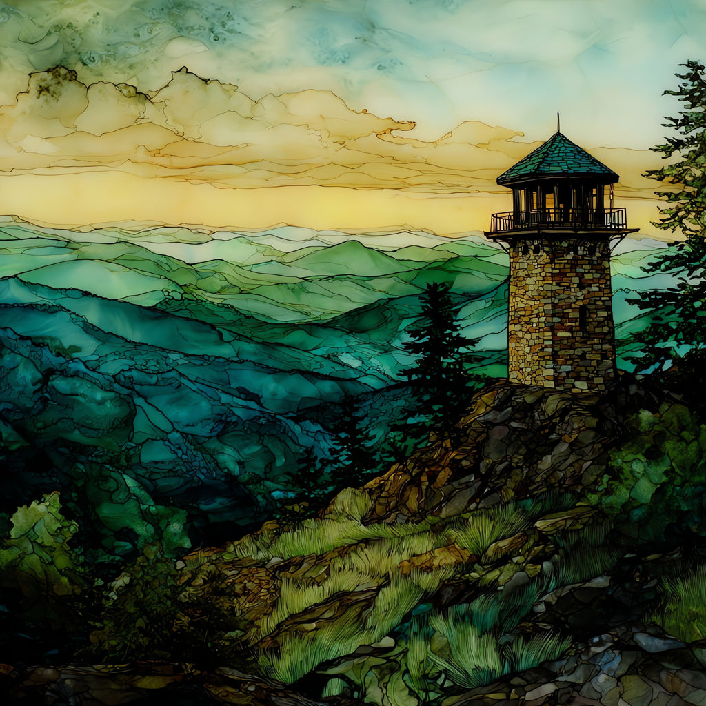 High Knob Recreation Area — ceramic art tile