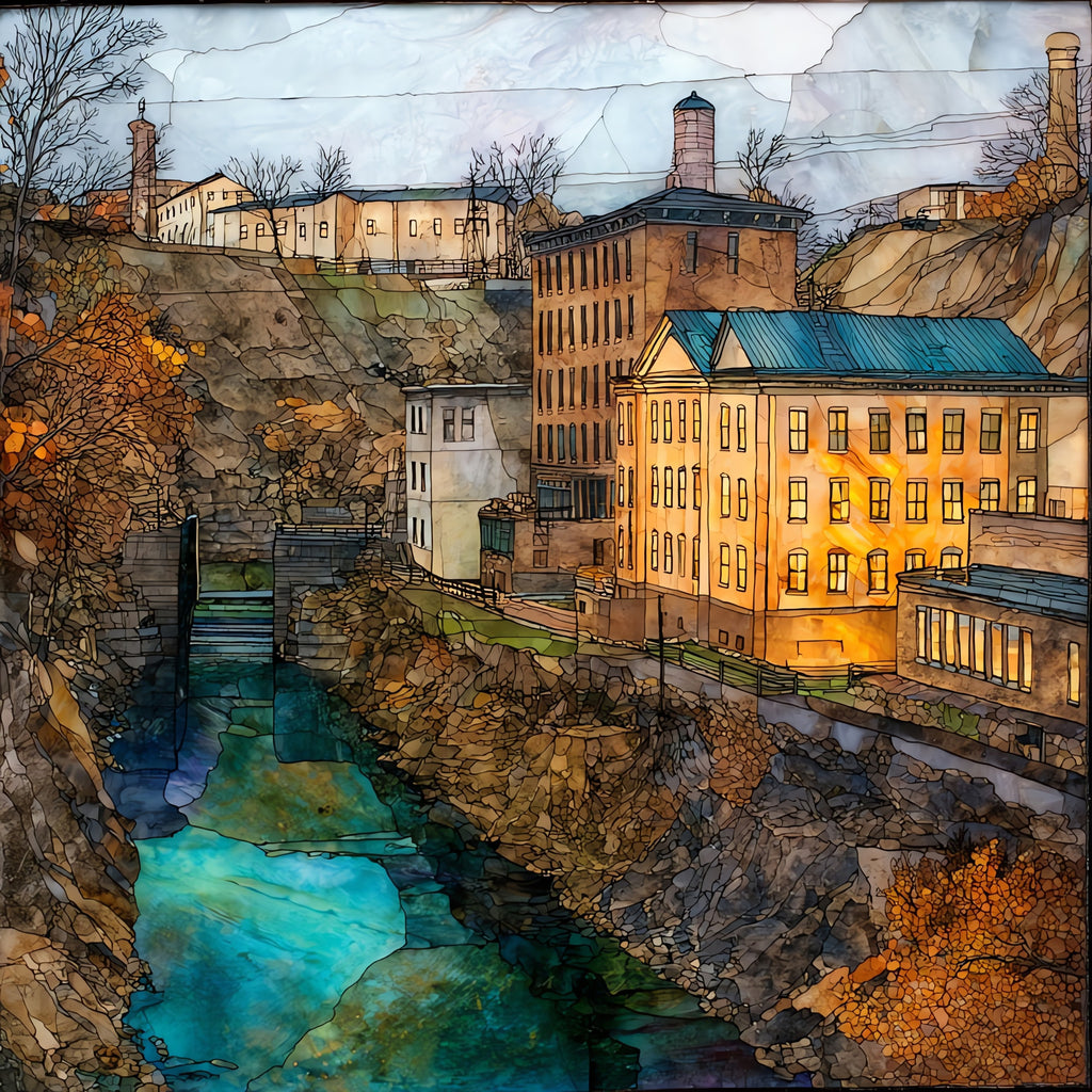 the Erie Canal — ceramic art tile