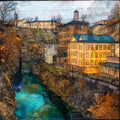 the Erie Canal — ceramic art tile