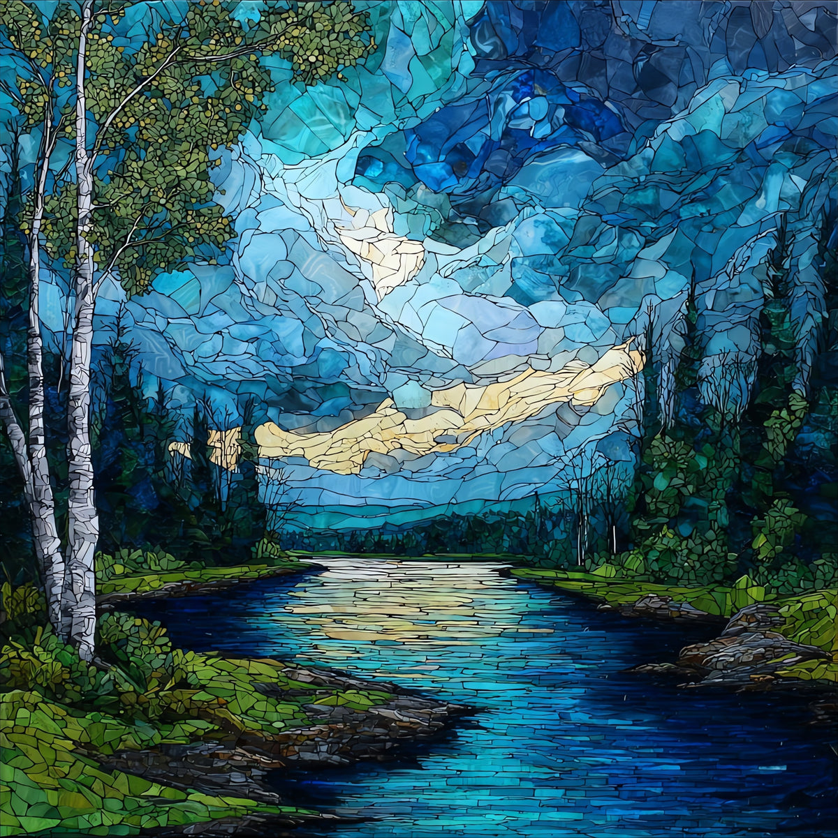 the Mississippi River — ceramic art tile