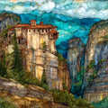 Meteora Rock Pillars — ceramic art tile