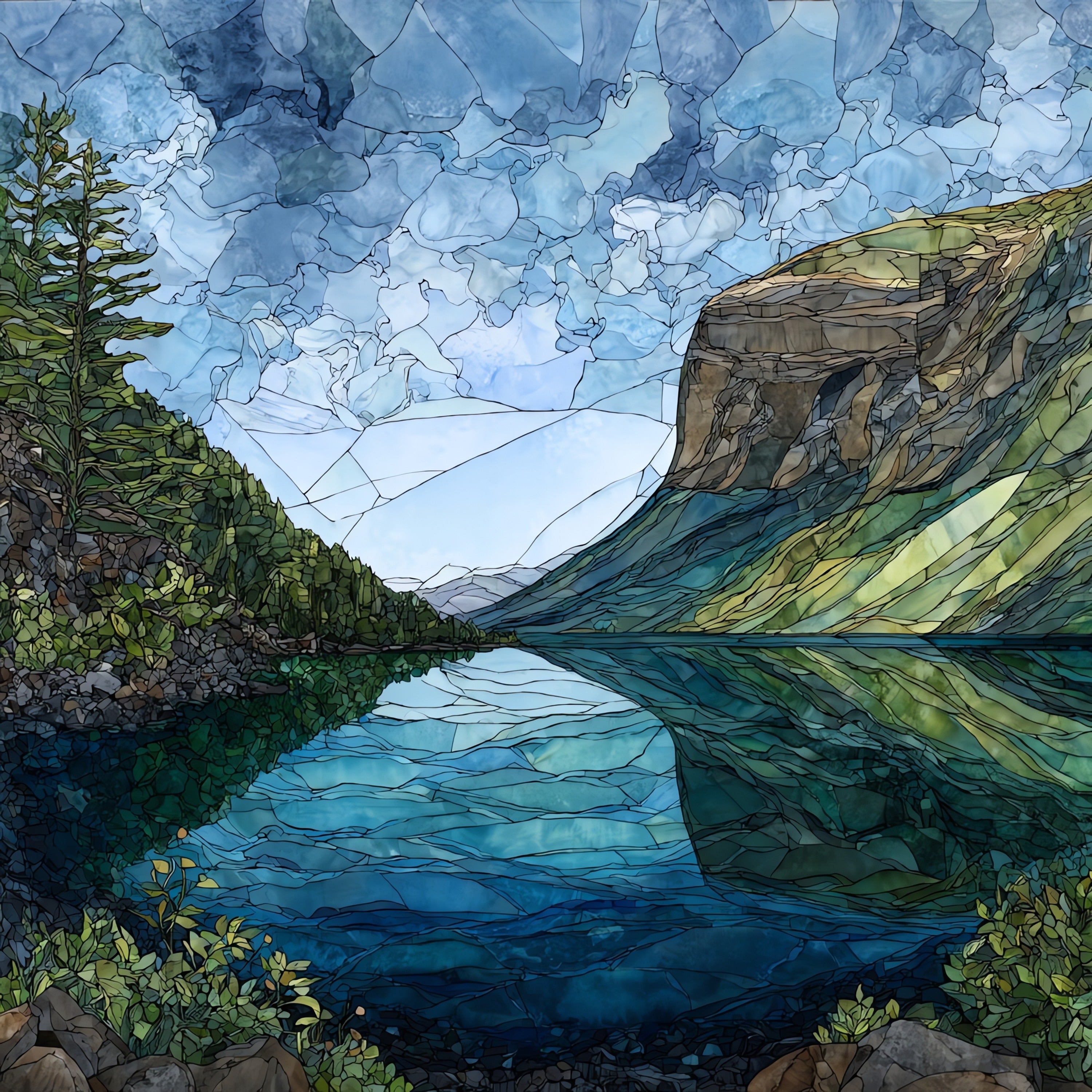 Mount Pisgah — ceramic art tile